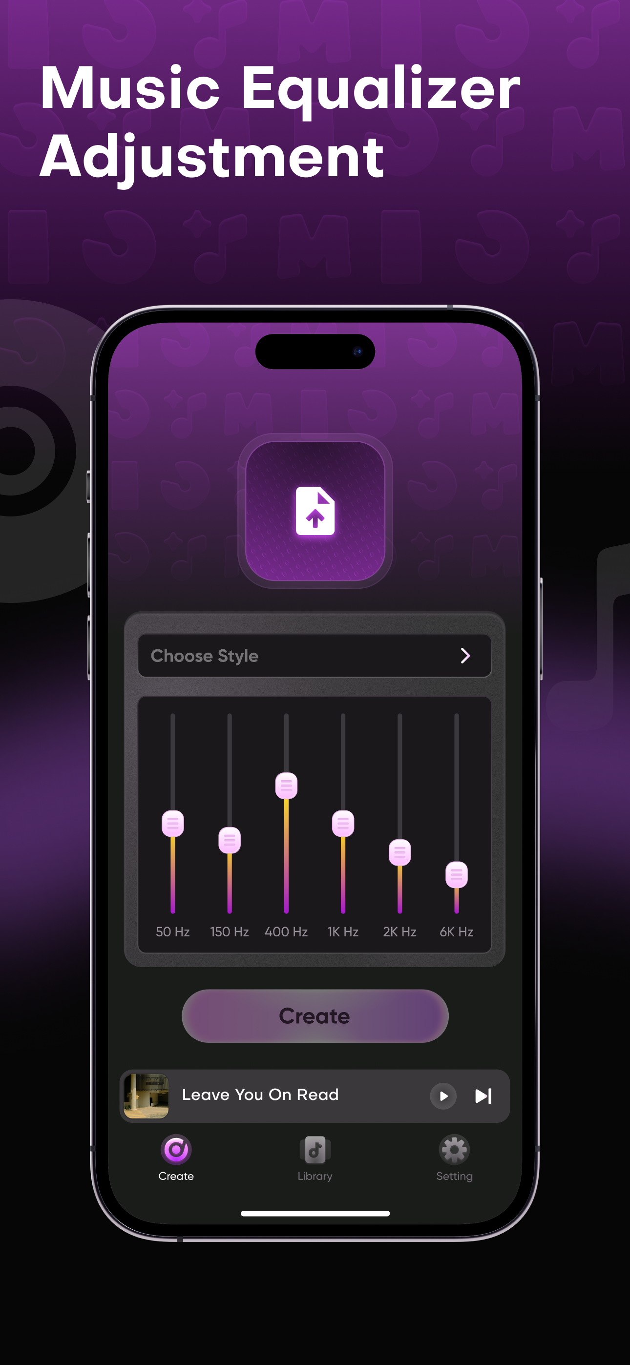 Consoler equalizer screen