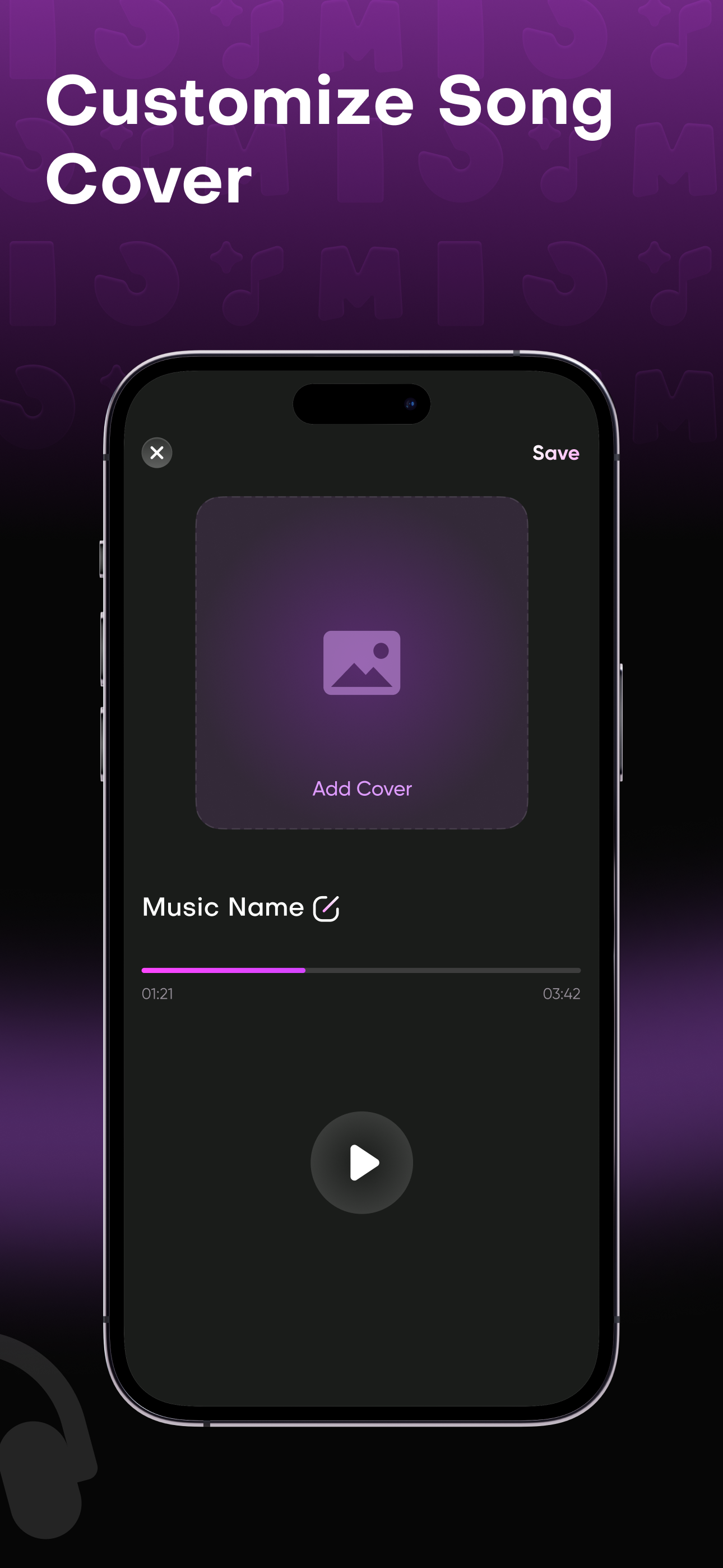 Consoler music playback screen