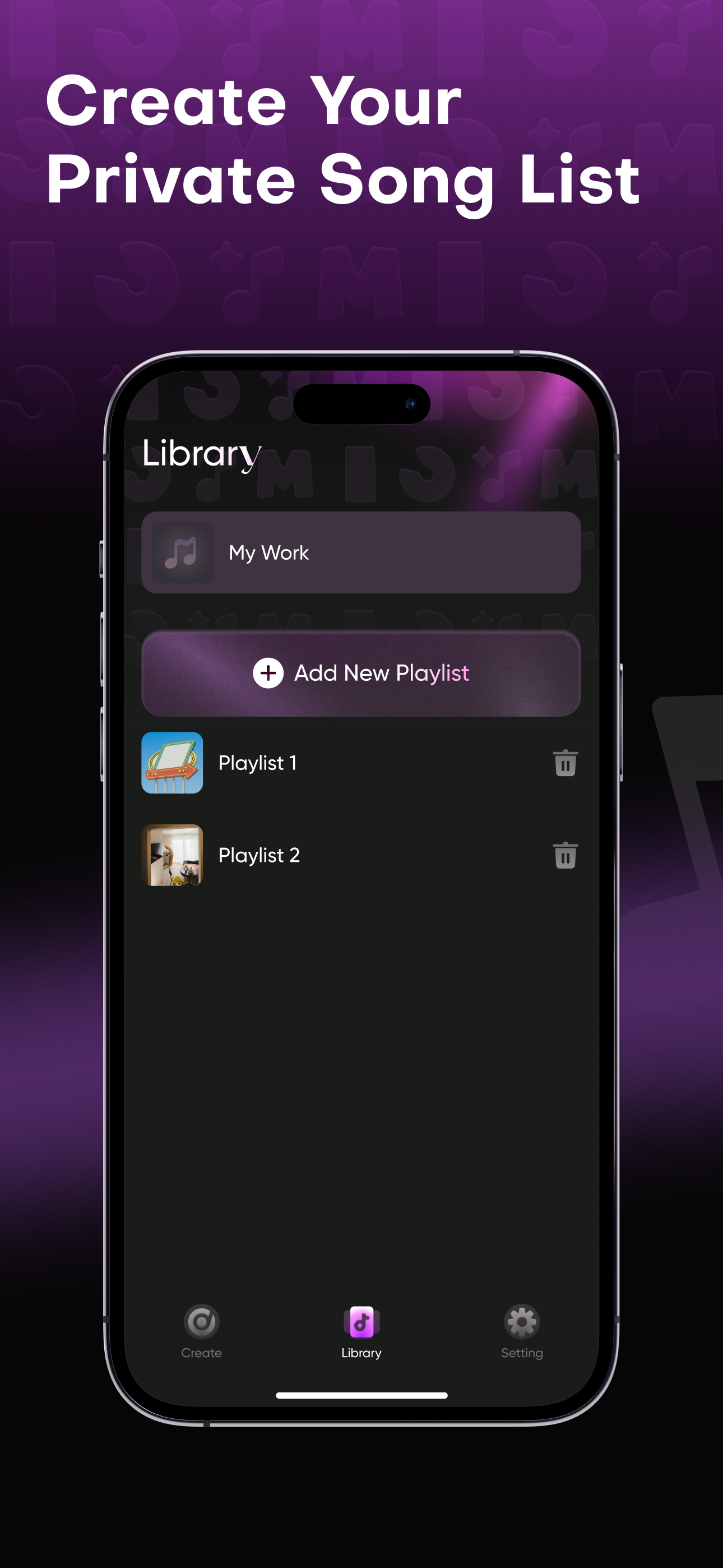 Consoler library and playlists screen